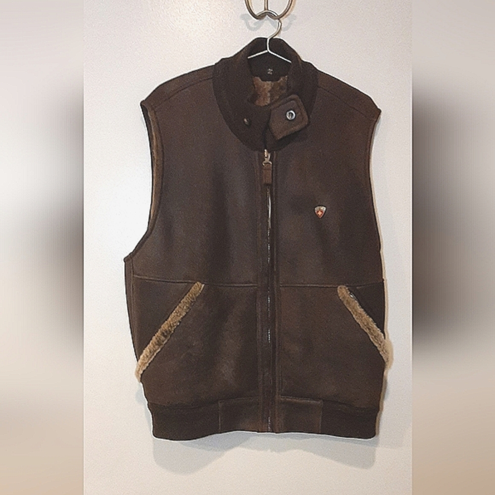 🍂POSTCARD🍂Brown Shearling Leather Vest